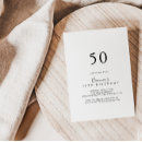 Search for classic 50th birthday invitations Classic fancy script typography