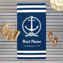 Search for nautical beach towels Navy blue