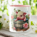 Search for cute pink pig mugs Cartoon