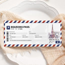 Search for boarding pass paris invitations Airline ticket