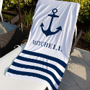 Search for monogrammed boat towels Coastal