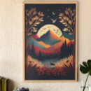 Search for full moon painting posters Mountains