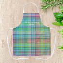 Search for green plaid aprons Chef