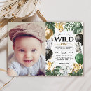 Search for rainforest invitations Safari wild one rainforest