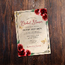 Search for red rose bridal shower invitations Gothic