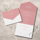 Search for elegant dusty rose wedding invitations Minimalist