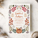 Search for autumn leaves wedding invitations Rustic