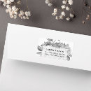 Search for black and white floral return address labels Chic
