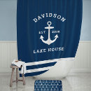 Search for boat anchor shower curtains Navy blue
