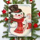 Search for vintage hat cards snowman