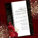 Search for anniversary invitations black and gold