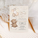 Search for neutral baby shower invitations teddy bear
