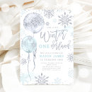 Search for blue and silver birthday invitations Snowflakes
