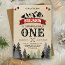 Search for lumberjack wild one birthday invitations Adventure