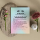 Search for after care business cards Lash bar