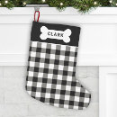 Search for white dog christmas stockings Buffalo plaid