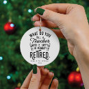 Search for assistant christmas tree decorations Retired teacher