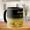 Search for 90th birthday mugs glitter