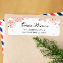 Search for cherry blossom return address labels Japanese