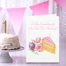Search for 1st for granddaughter birthday cards Watercolor