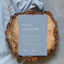 Search for minimalist dusty blue invitations Modern