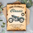 Search for vintage motorcycles invitations 50th