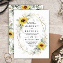Search for mint green and gold wedding invitations Sunflower