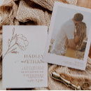 Search for simple floral wedding invitations Terracotta