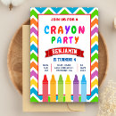 Search for crayons invitations Cute
