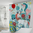 Search for whimsical shower curtains Unicorn