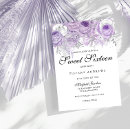 Search for purple and silver sweet 16 invitations Glitter