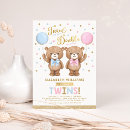 Search for pink and blue twin baby invitations Mother to be