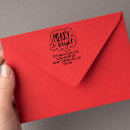 Search for fun postage rubber stamps Christmas return address