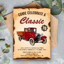 Search for vintage truck birthday invitations Car