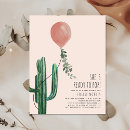 Search for pink cactus baby shower invitations Desert