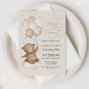 Search for beary 1st birthday invitations Gender neutral