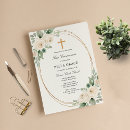 Search for white floral first communion invitations Holy
