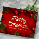 Search for red ornament postcards Seasons greetings