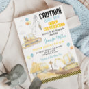Search for dump truck baby shower invitations Baby under construction