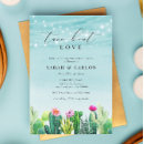 Search for cactus engagement party invitations Watercolor