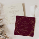 Search for wine and gold wedding invitations For her