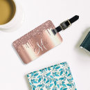 Search for metal luggage tags Rose gold