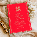 Search for asiatic invitations Red and gold