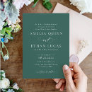 Search for black green white wedding invitations Typography
