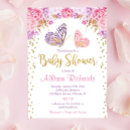 Search for pink and gold butterfly baby shower invitations Elegant
