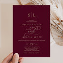 Search for elegant burgundy and gold wedding invitations For her