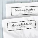 Search for typography wedding return address labels Couple names