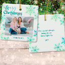 Search for aqua christmas tree decorations Snowflake