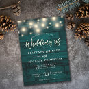 Search for rustic teal wedding invitations String lights