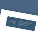 Search for gold return address labels navy blue